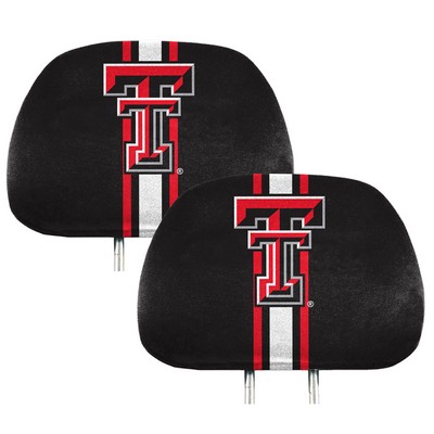 Fan Mats  LLC Texas Tech Red Raiders Printed Headrest Cover Red & Black