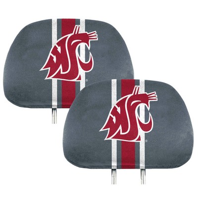 Fan Mats  LLC Washington State Cougars Printed Headrest Cover Red & Gray