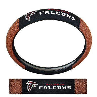 Fan Mats  LLC Atlanta Falcons Sports Grip Steering Wheel Cover Tan & Black