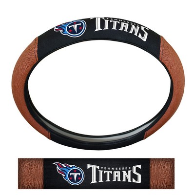 Fan Mats  LLC Tennessee Titans Sports Grip Steering Wheel Cover Tan & Black