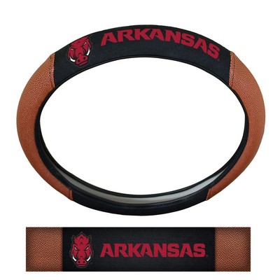 Fan Mats  LLC Arkansas Razorbacks Sports Grip Steering Wheel Cover Tan