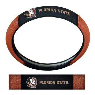 Fan Mats  LLC Florida State Seminoles Sports Grip Steering Wheel Cover Tan & Black