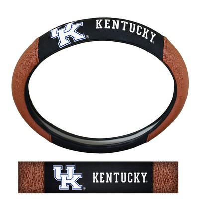 Fan Mats  LLC Kentucky Wildcats Sports Grip Steering Wheel Cover Tan & Black