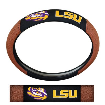 Fan Mats  LLC LSU Tigers Sports Grip Steering Wheel Cover Tan & Black