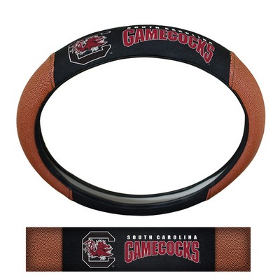 Fan Mats  LLC South Carolina Gamecocks Sports Grip Steering Wheel Cover Tan & Black