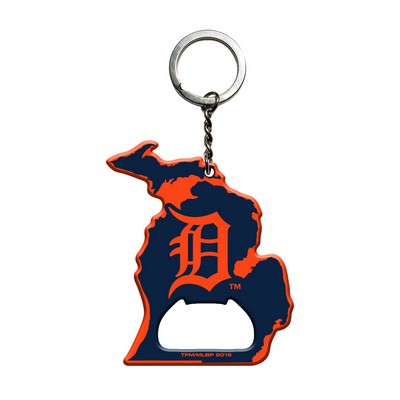 Fan Mats  LLC Detroit Tigers Keychain Bottle Opener Blue & Orange