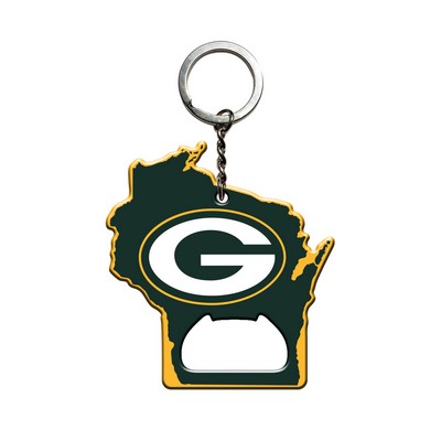 Fan Mats  LLC Green Bay Packers Keychain Bottle Opener Green