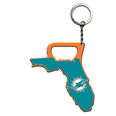 Fan Mats  LLC Miami Dolphins Keychain Bottle Opener Aqua