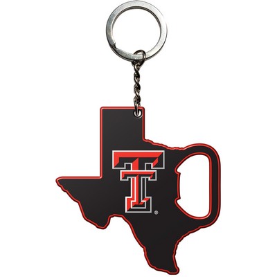 Fan Mats  LLC Texas Tech Red Raiders Keychain Bottle Opener Red & Black