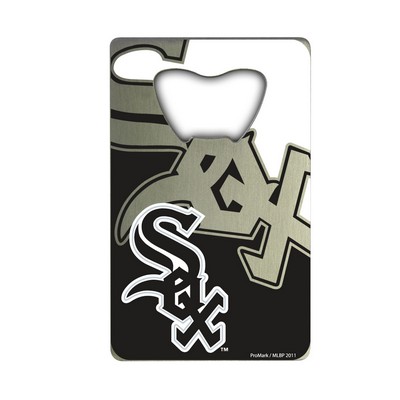 Fan Mats  LLC Chicago White Sox Credit Card Bottle Opener Black, White & Silver