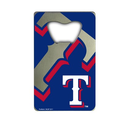 Fan Mats  LLC Texas Rangers Credit Card Bottle Opener Blue, Red & Silver