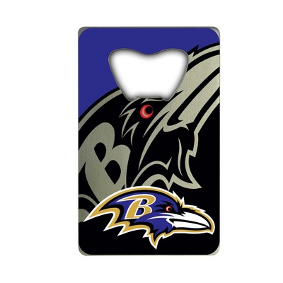 Fan Mats  LLC Baltimore Ravens Credit Card Bottle Opener Purple, Black & Silver