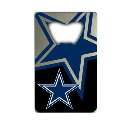 Fan Mats  LLC Dallas Cowboys Credit Card Bottle Opener Blue, Black & Silver