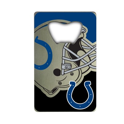 Fan Mats  LLC Indianapolis Colts Credit Card Bottle Opener Blue, Black & Silver