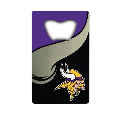 Fan Mats  LLC Minnesota Vikings Credit Card Bottle Opener Purple, Yellow & Black