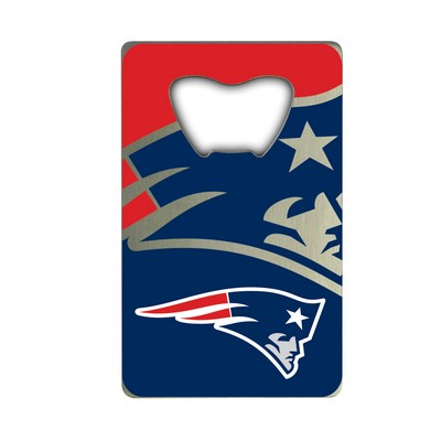 Fan Mats  LLC New England Patriots Credit Card Bottle Opener Blue, Red & Silver