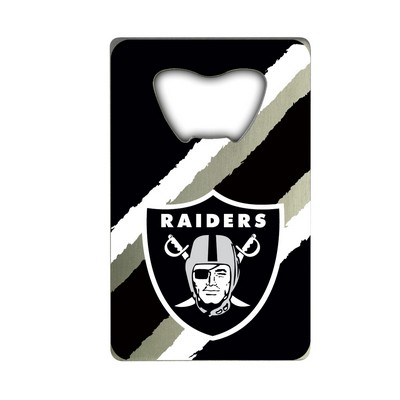 Fan Mats  LLC Las Vegas Raiders Credit Card Bottle Opener Black, White & Silver