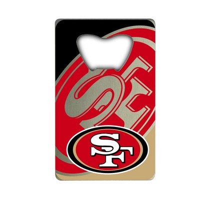 Fan Mats  LLC San Francisco 49ers Credit Card Bottle Opener Red, Gold & Silver