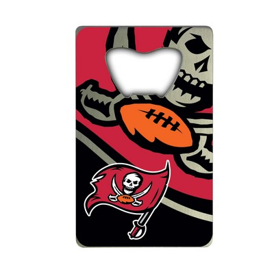 Fan Mats  LLC Tampa Bay Buccaneers Credit Card Bottle Opener Red, Black & Silver