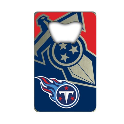 Fan Mats  LLC Tennessee Titans Credit Card Bottle Opener Blue, Red & Silver