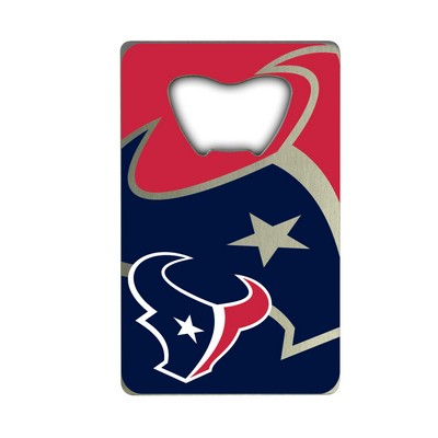 Fan Mats  LLC Houston Texans Credit Card Bottle Opener Blue, Red & Silver