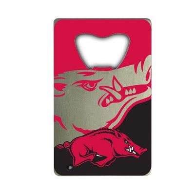 Fan Mats  LLC Arkansas Razorbacks Credit Card Bottle Opener Cardinal