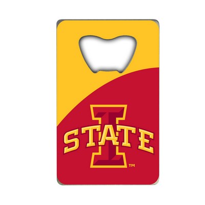 Fan Mats  LLC Iowa State Cyclones Credit Card Bottle Opener Blue, Red & Yellow