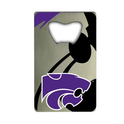 Fan Mats  LLC Kansas State Wildcats Credit Card Bottle Opener Purple, Yellow & Silver