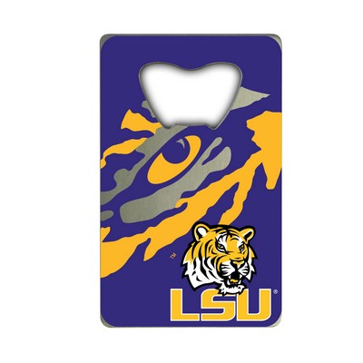 Fan Mats  LLC LSU Tigers Credit Card Bottle Opener Blue, Yellow & Silver