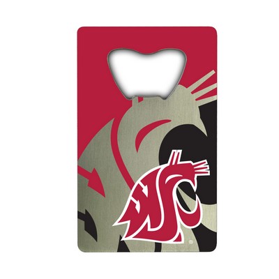 Fan Mats  LLC Washington State Cougars Credit Card Bottle Opener Red, Black & Silver