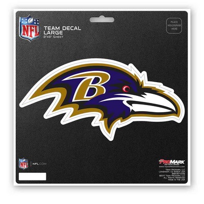 Fan Mats  LLC Baltimore Ravens Large Decal Black & Purple