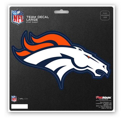 Fan Mats  LLC Denver Broncos Large Decal Orange, Blue