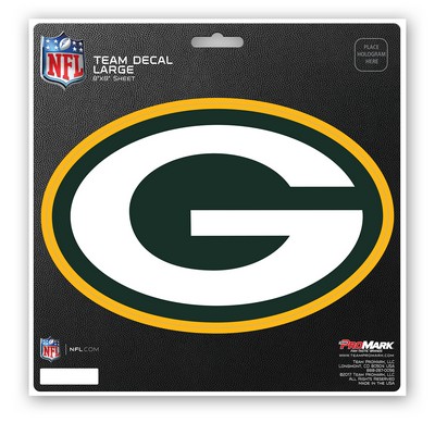 Fan Mats  LLC Green Bay Packers Large Decal White, Green & Yellow