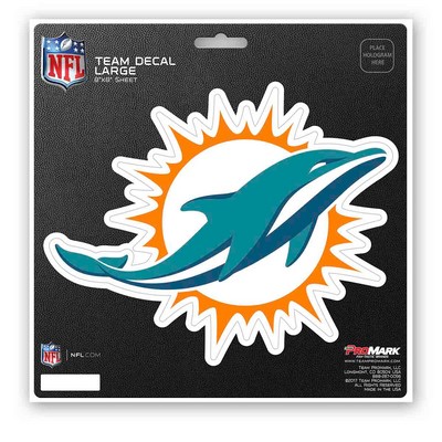 Fan Mats  LLC Miami Dolphins Large Decal Aqua