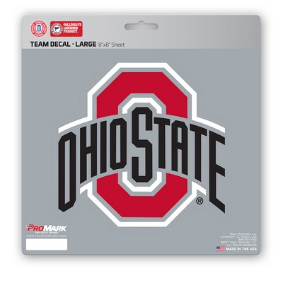 Fan Mats  LLC Ohio State Buckeyes Large Decal Red & Black