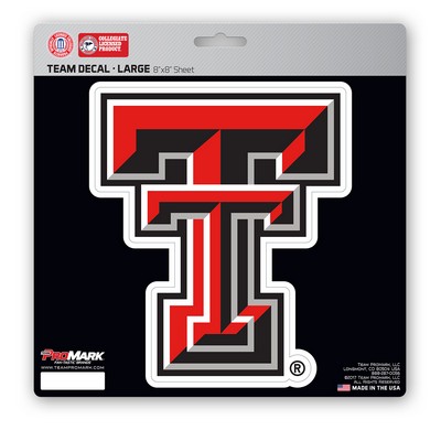 Fan Mats  LLC Texas Tech Red Raiders Large Decal Red & Black