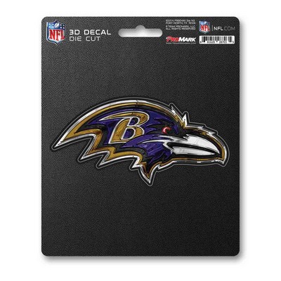 Fan Mats  LLC Baltimore Ravens 3D Decal Black & Purple