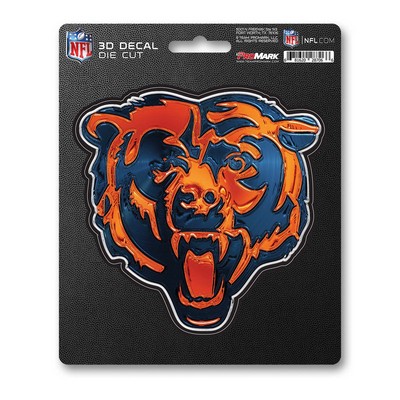 Fan Mats  LLC Chicago Bears 3D Decal Blue & Orange