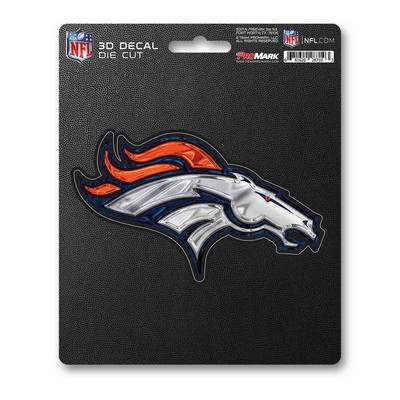 Fan Mats  LLC Denver Broncos 3D Decal Orange, Blue