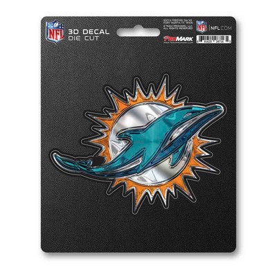 Fan Mats  LLC Miami Dolphins 3D Decal Aqua