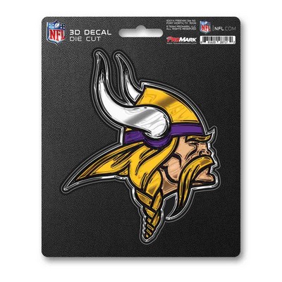 Fan Mats  LLC Minnesota Vikings 3D Decal Purple & Yellow