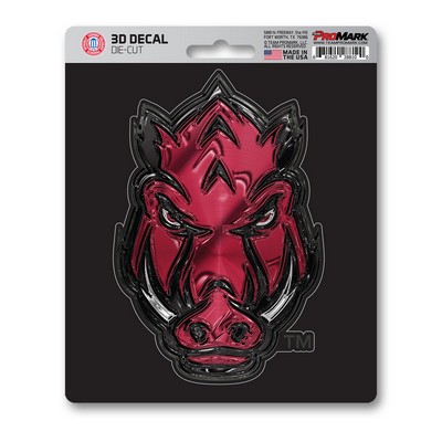 Fan Mats  LLC Arkansas Razorbacks 3D Decal Cardinal