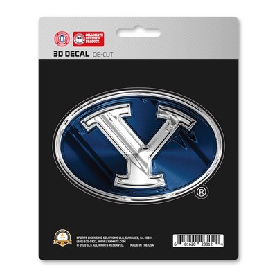 Fan Mats  LLC BYU Cougars 3D Decal Blue