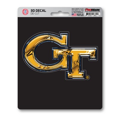 Fan Mats  LLC Georgia Tech Yellow Jackets 3D Decal Blue & Gold