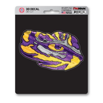 Fan Mats  LLC LSU Tigers 3D Decal Purple & Yellow