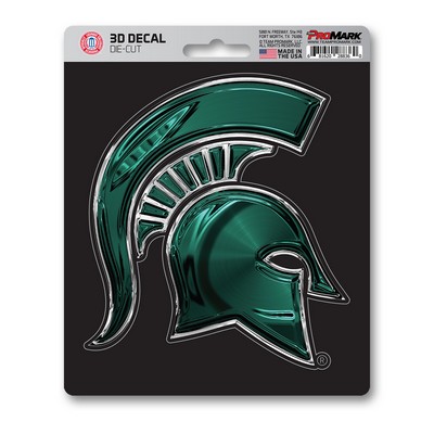 Fan Mats  LLC Michigan State Spartans 3D Decal Green