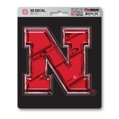 Fan Mats  LLC Nebraska Cornhuskers 3D Decal Red