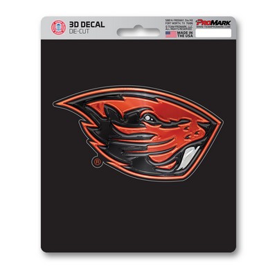 Fan Mats  LLC Oregon State Beavers 3D Decal Orange & Black