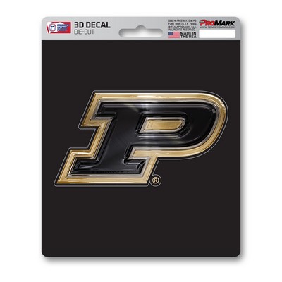 Fan Mats  LLC Purdue Boilermakers 3D Decal Black & Gold