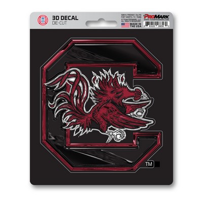 Fan Mats  LLC South Carolina Gamecocks 3D Decal Maroon & Black